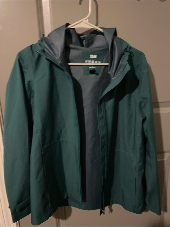 Uniqlo Jackets & Blazers - Uniqlo Teal Hooded Utility Jacket